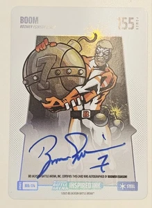 Bo Jackson Battle Arena BOOM Boomer Esiason Debut Auto Steel BFA-174 NM - Picture 1 of 2