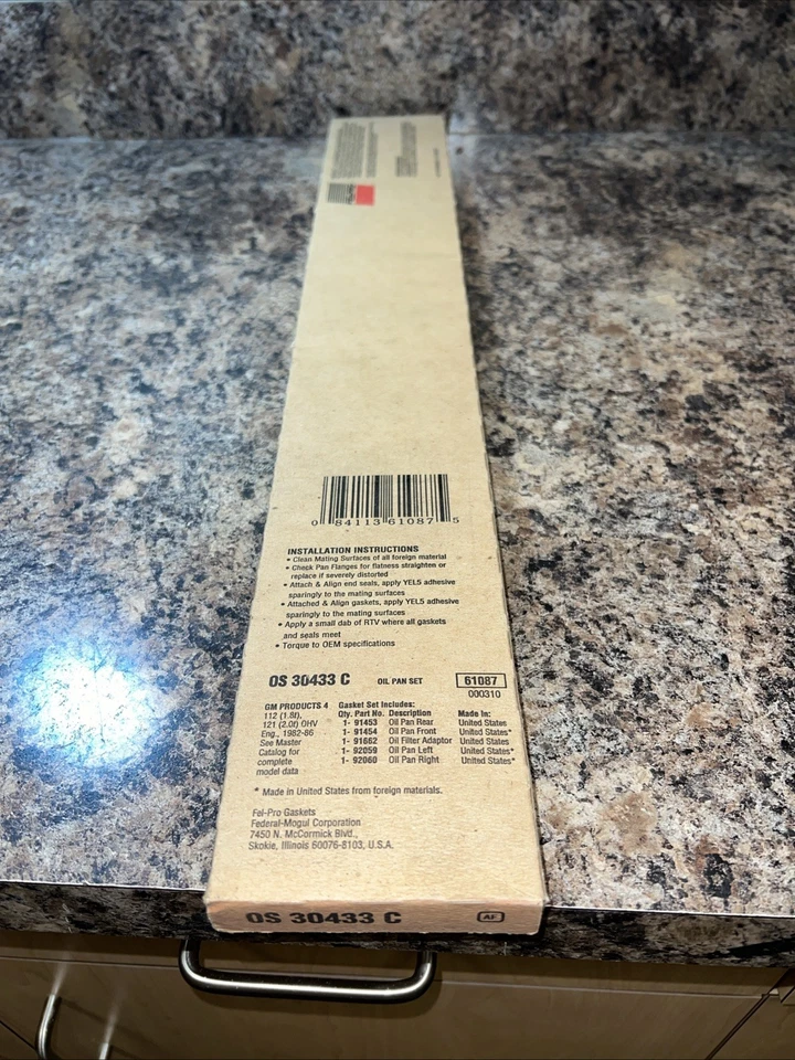 Juego de juntas de cárter de aceite Fel-Pro OS 30433C *ENVÍO GRATUITO* Foto 1 de 2