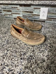 Zapatos de bombardero Twisted X para hombre talla 12 M sin cordones de cuero sin usar, en caja MDMS002 - Imagen 1 de 10
