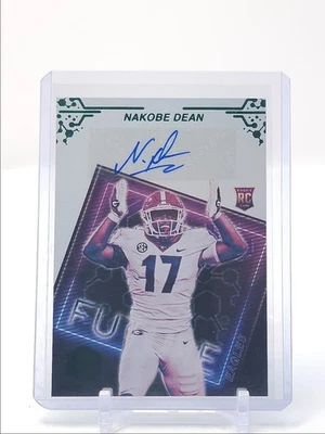 NAKOBE DEAN 2022 ELEMENTS FUTURE ROOKIE GREEN EAGLES RC AUTO 25/25 Q4408 - Image 1 of 2