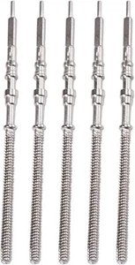 5Pcs Silver Movement Watch Steel Stem Crown Kit of Parts Repair... - Picture 1 of 3