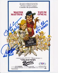 The Bad News Bears Multi Signed 8x10 Movie Poster Engelberg-Rudi-Ahmad PSA 654 - Picture 1 of 3