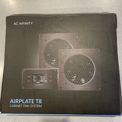 AC Infinity AIRPLATE T8, Quiet Cooling Dual-Fan System 6 Inch, Brushed Black  - Image 1 of 4