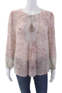 Joie Womens Paisley Print Long Sleeves Blouse Multi Colored Size Small - Picture 1 of 5