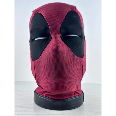 Deadpool Mask Cosplay Costume Accessory Red Black Full Head   Working - Image 1 of 4