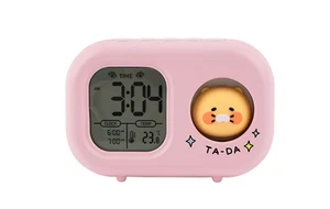 Kakao Friends Mini Mood Light Electronic Clock Pink Choonsik Digital Alarm - Picture 1 of 15