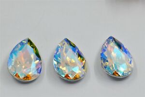 Paradise Shine Glass Stone Navette rivoli  teardrop diamond Jewelry Accessory