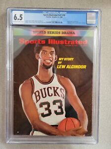 Sports Illustrated 1969 Lew Alcindor first pro cover newsstand CGC 6.5 Bucks