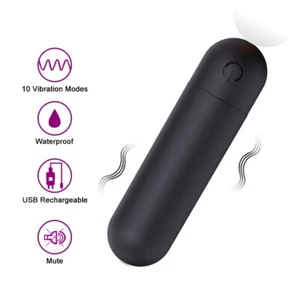 Mini Potente Forma de Bala 10 Velocidades Vibrador Cuello Cuerpo Masaje Personal - Imagen 1 de 6
