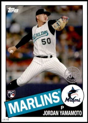 Jordan Yamamoto 2020 Topps 1985 35th Anniversary 5x7 #85-58 14/49 Marlins - Image 1 of 2