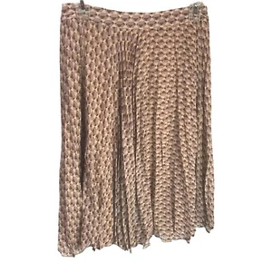 Falda Wayf M pliegues acordeón rubor malva mosaico estampado geométrico - Imagen 1 de 6