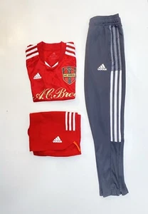 Lot of 3: A.C. BREA #10 Adidas Boys Soccer T-shirt, Shorts & Pants. Sizes: 9-12 - Picture 1 of 21