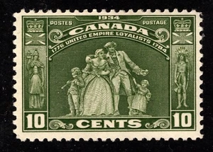1934 Canada Sc #209 - 10c United Empire Loyalists Fresh Mint XLH; SCV $28.00 - Picture 1 of 2