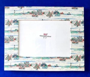 Vineyard Vines Meredith Hanson NANTUCKET Holiday 5x7 Picture Table FRAME New - Picture 1 of 2