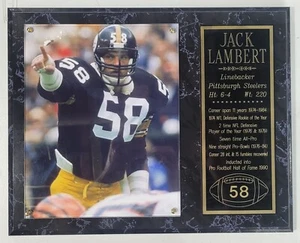 Jack Lambert 12" x 15" Plaque Pittsburgh Steelers - Picture 1 of 3