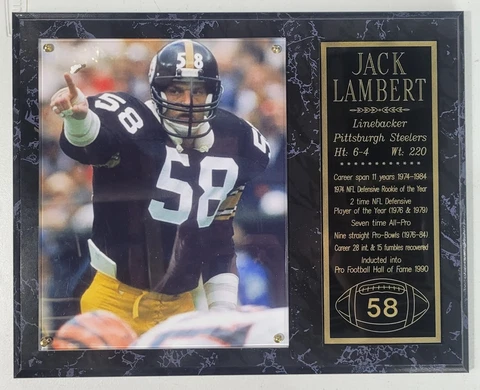 Jack Lambert 12" x 15" Plaque Cover