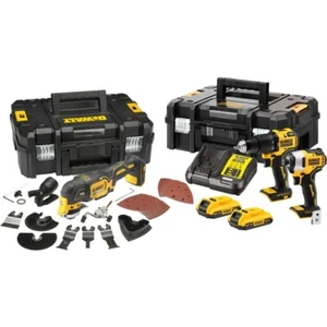DeWalt 18V XR Brushless Compact Combi, Impact Driver, Multi Tool 3 Piece Kit 2 x - Picture 1 of 2
