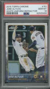 2015 Topps Rifrattore Cromato VARIAZIONE #151 Jose Altuve PSA 10 Gemme BIANCA Uniforme - Foto 1 di 2