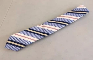John G. Hardy London Krawatte 100 % SEIDE blau mehrfarbig gestreift - Made in Italy! - Bild 1 von 5