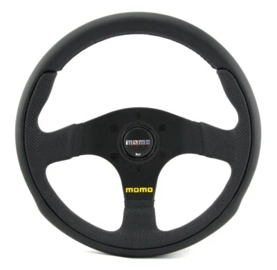 Momo Leder Sportlenkrad Team 30 300mm schwarz black steering wheel volante - Bild 1 von 4