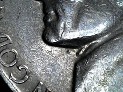 1940 Jefferson Nickel Die Chip - Image 1 of 2