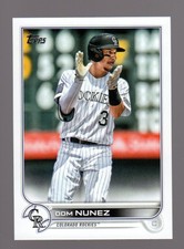 2022 Topps Series 1 Dom Nunez Baseball Card Colorado Rockies