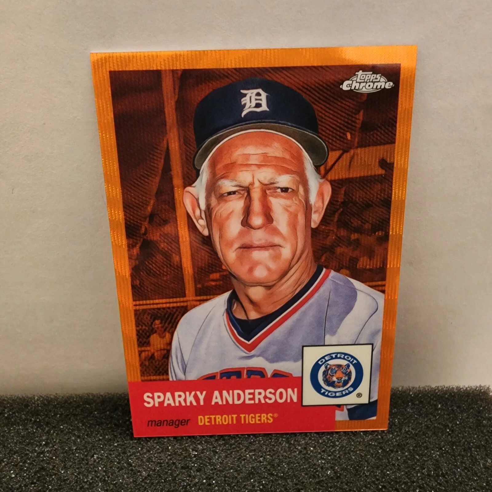 2022 Topps Chrome Platinum Anniversary Sparky Anderson Orange #2/25 Refractor
