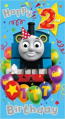 2nd Birthday Card Thomas The Tank Engine Age 2 Birthday Card Includes Envelope - Image 1 of 4