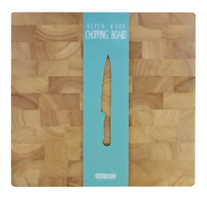 Butchers Block Chopping Board Solid Wood Endgrain Large 35cm Square 4cm Thick - Picture 1 of 3