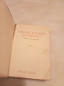 MESSALE ROMANO QUOTIDIANO Latino-Italiano Vetus G. Badenchini. 1962 Ed. Paoline