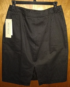 Gonna donna MICHELE nuova con etichetta TAGLIA 10 nera con pois bianchi elasticizzata Stein Mart - Foto 1 di 9