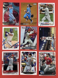 Lote de 9 tarjetas Bryce Harper de los Phillies Nationals Topps Panini insertos estrella de la MLB - Imagen 1 de 2