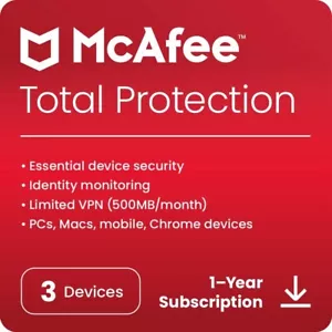 McAfee Total Protection 2025 | DIRECT FROM MCAFEE | Same Day Digital Delivery - Picture 1 of 7
