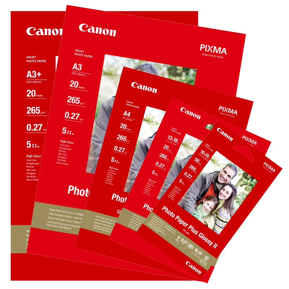 Original Canon PP-201, Glossy II Inkjet Photo Paper Plus, 265 gsm Lot - Image 1 of 1