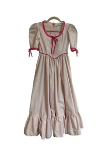Vintage Mädchen Teen Coquette Bridgerton Style Maxikleid Rosa Gr. M Handmade - Bild 1 von 22