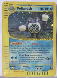 POKEMON TCG Poliwrath 24/165 Holo RARE Expedition e-reader set - Imagen 1 de 2