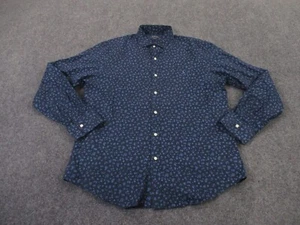 Polo Ralph Lauren Shirt Men XL Blue Floral Slim Fit Preppy Business Casual Golf - Picture 1 of 9