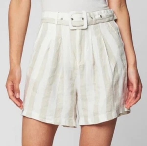 Pantaloncini donna BLANK NYC fasciatoio lino vita alta nuovi con etichetta tg 30 leggeri - Foto 1 di 11