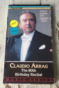 Claudio Arrau the 80th Birthday Recital (1987) VHS, Authentic US Release - Picture 1 of 7