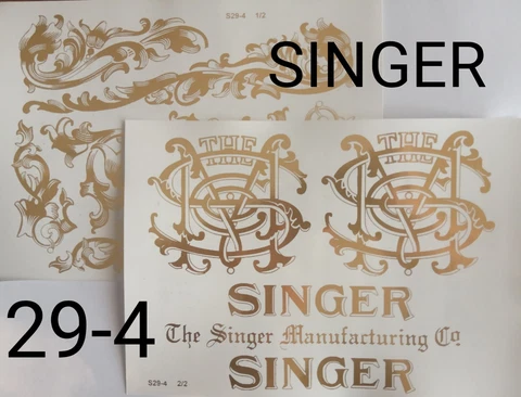 Restoration decals for SINGER 29 K 4 sewing machine Cover