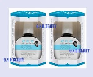 2 Flaschen Star Nail LED UV ECO UNIVERSAL SOAK-OFF TOP COAT VERSIEGELUNG 2,5 Unzen   - Bild 1 von 1