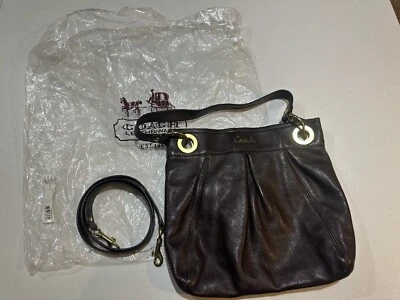 Bolsa de ombro COACH F17605 Ashley hippie bronze metálico couro liso - Imagem 1 de 4