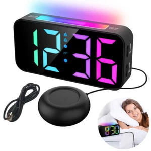 Wecker mit Vibration & LED Digital Nachtlicht Lauter Wecker für Tiefschläfer DE - Bild 1 von 14