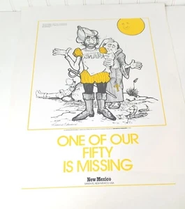 Vintage Illustrated New Mexico Tourist Conquest Adores Poster Humor 1986 20x16 - Bild 1 von 6