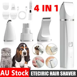 Dog Clippers Pet Paw Shaver Hair Trimmer Grooming Claw Toe Nail Grinder Cordless - Picture 1 of 12