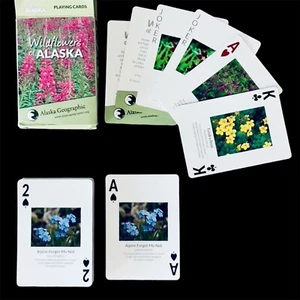 Vintage Wildflowers of Alaska Playing 52 Cards 2 Jokers 2 Title Cards In Box - Picture 1 of 5