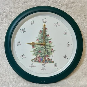 Musical Clock 12 Days of Christmas Plays on the Hour Christmas Tree Tested - Picture 1 of 3
