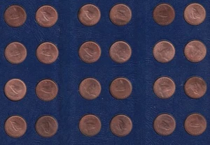 COINS.... Great Britain. 1955 Farthings x24 uncirculated in folder page. - Picture 1 of 2