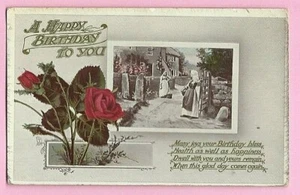KEVII 1910 POSTAL DE FELICITACIÓN - FELIZ CUMPLEAÑOS PARA TI - Muy buena - Imagen 1 de 2