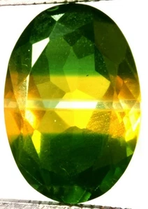 15,20 Cts. Piedra preciosa natural brasileña bicolor forma ovalada certificada - Imagen 1 de 4